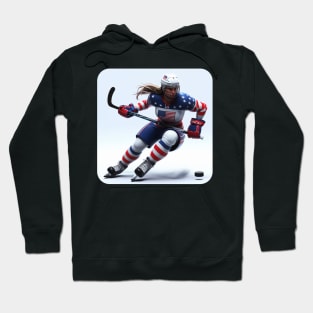 American Woman Ice Hockey Player #11 Hoodie